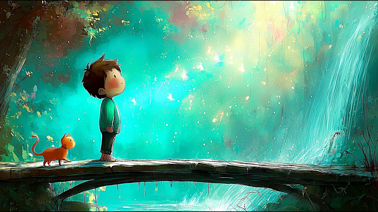 Experience nature with Timo in front of a forest waterfall | Healing piano music warms the heart