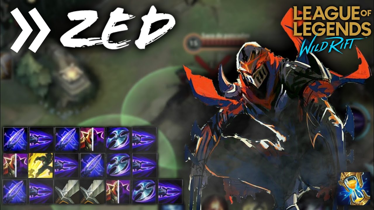 Zed: Tutorial avan&ccedil;ado Wild Rift - Mec&acirc;nicas, dicas, combos e mais!!!!