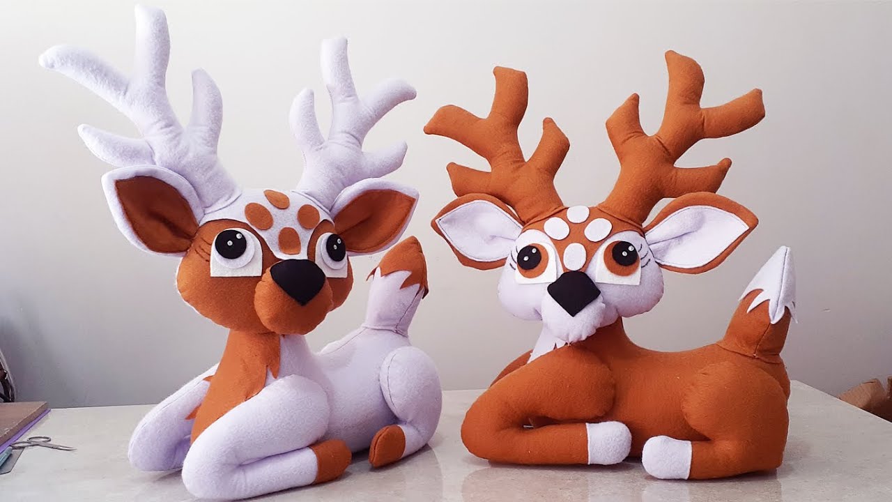 Aprenda fazer rena de natal em feltro mesmo sem ter experiência.