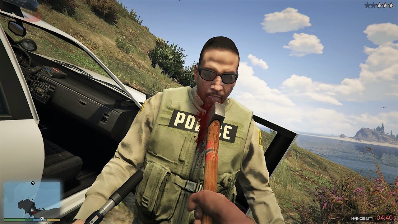 GTA 5 - Franklin's FIVE STAR COP BATTLE (GTA V Funny Moments)