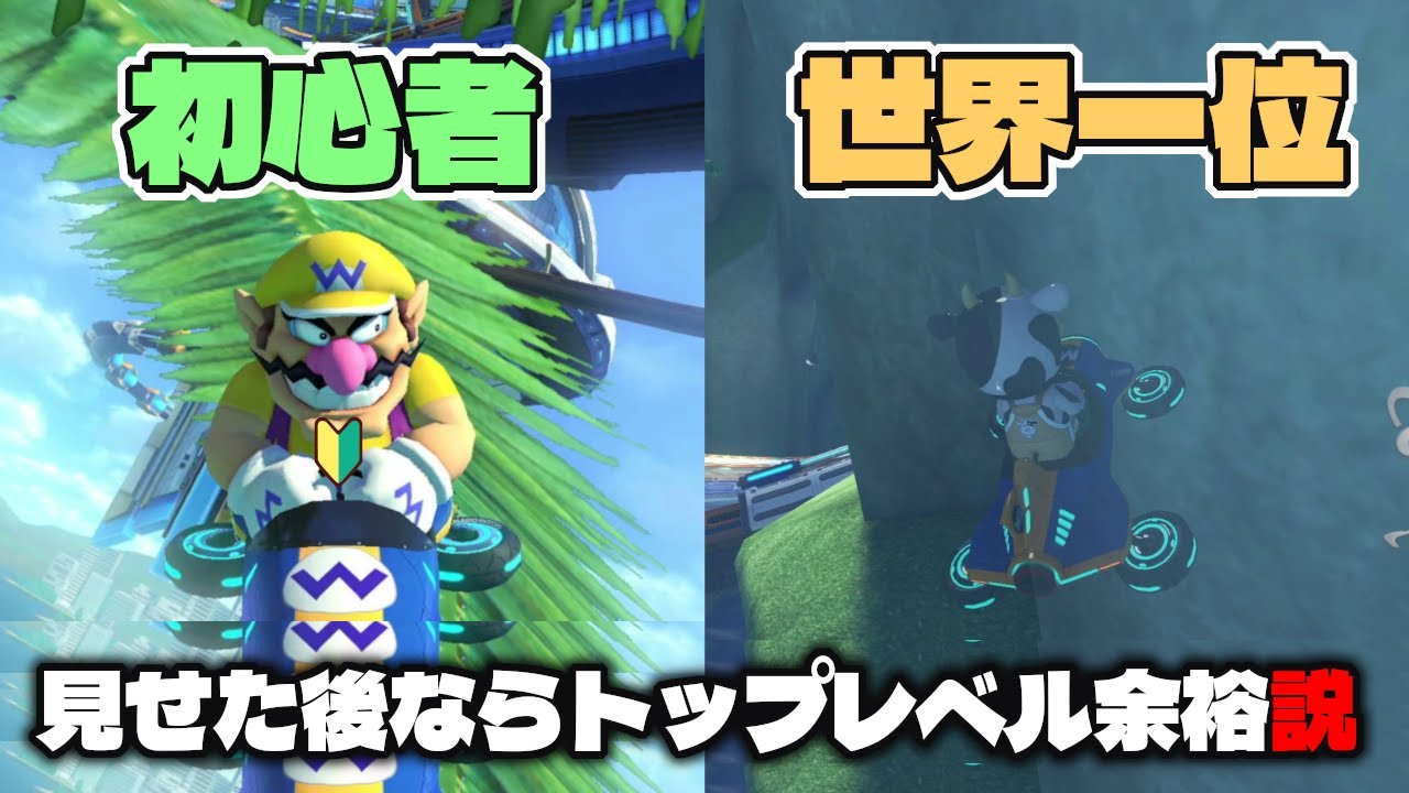 【空飛ぶな】マリカー初心者に世界一位のタイムアタック見せれば一瞬で上級者なる説ww【マリオカート8デラックス/マリオカート8DX】ビッグブルー編