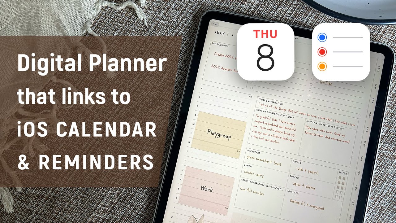 Link Digital Planner to Apple Calendar & Reminders