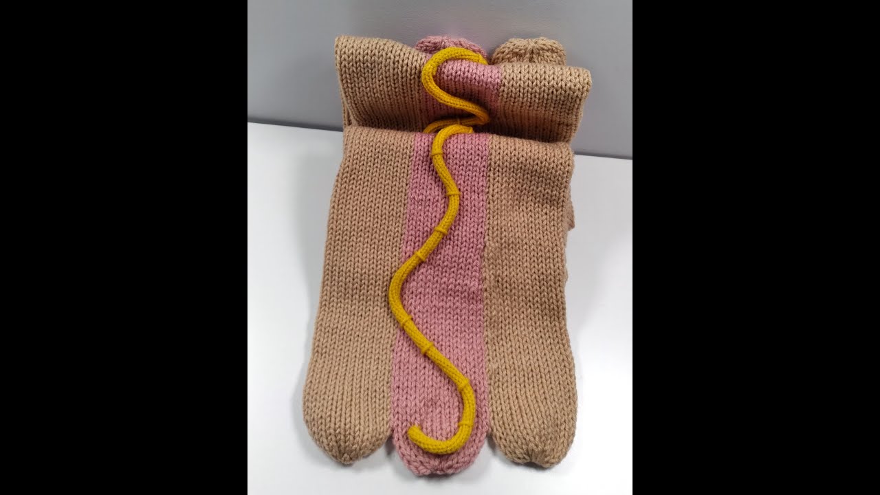 HOT DOG SCARF - Sentro - Addi - Circular Knitting Machine Tutorial