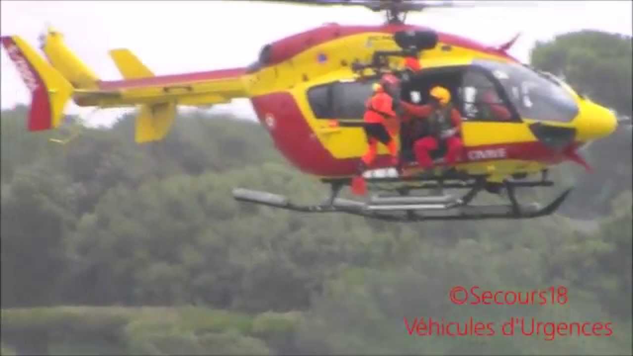 Démonstration Hélitreuillage EC145 Sécurité Civile ( Dragon 17 )