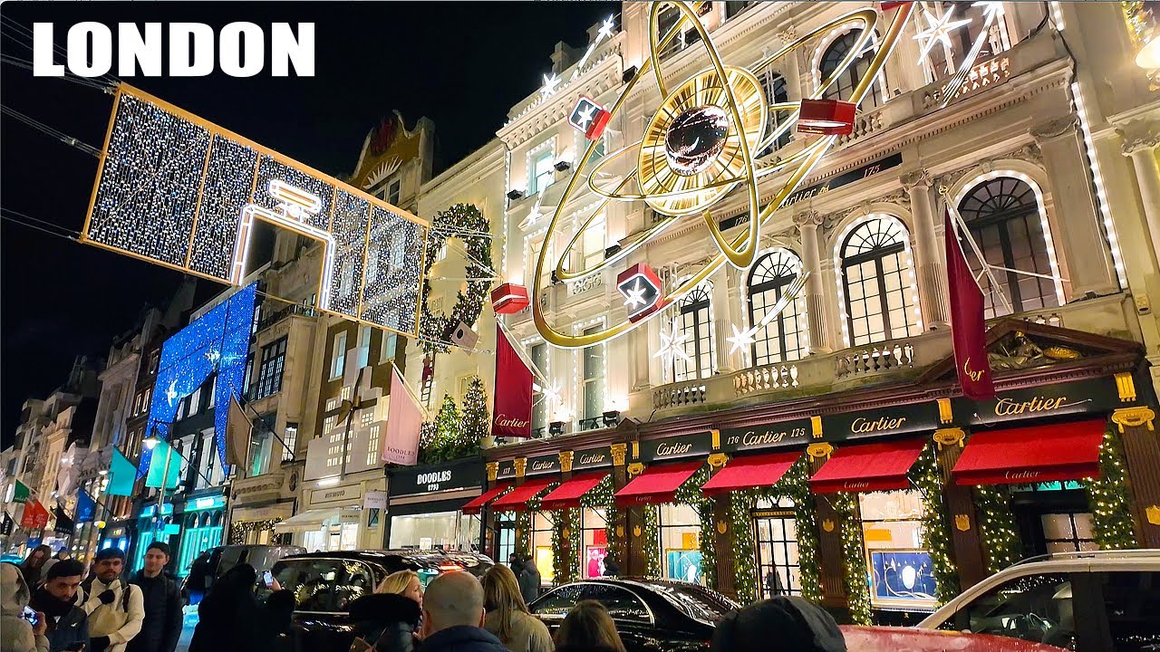✨2024 London Christmas Lights Walk | Walking Tour Through Luxury Mayfair & Iconic Streets