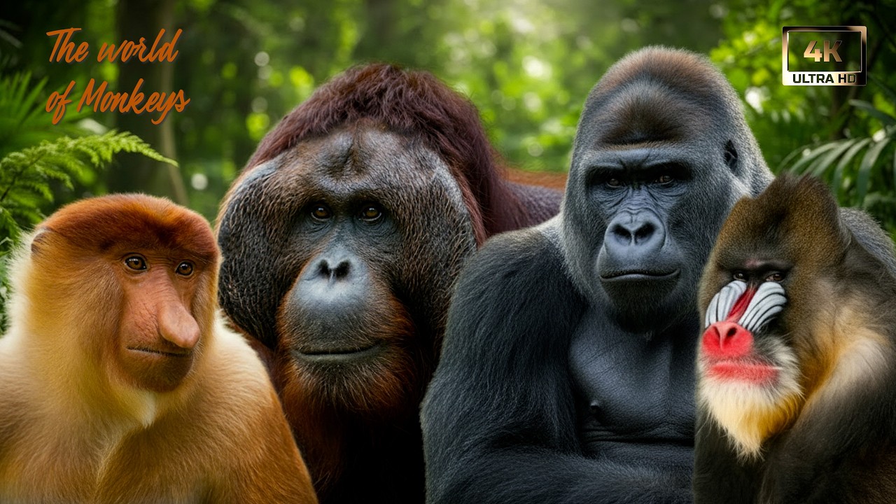Откройте самых удивительных обезьян Земли | 4K Релаксация дикой природы