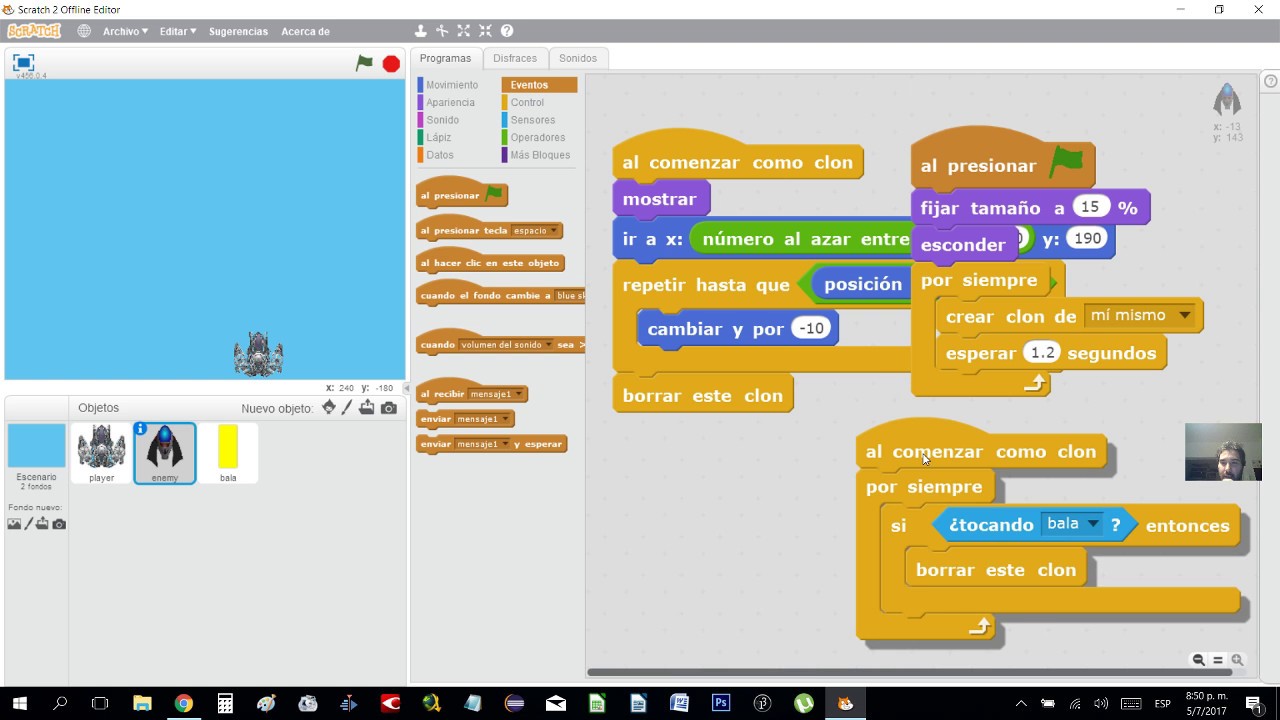 Space Invaders en Scratch