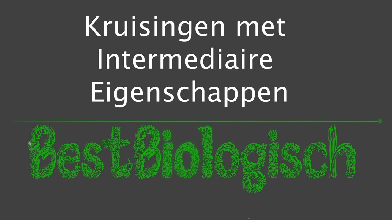 Kruisingen met intermediaire eigenschappen