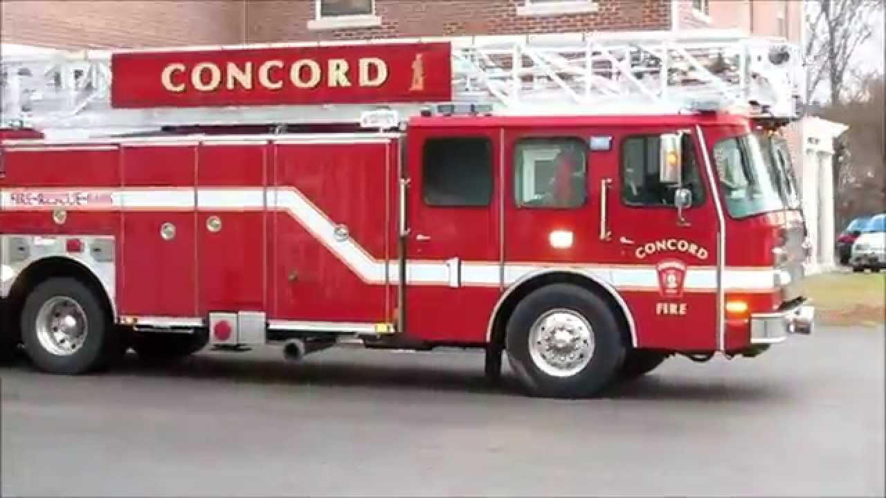 Concord Fire Dept responds to a fire alarm