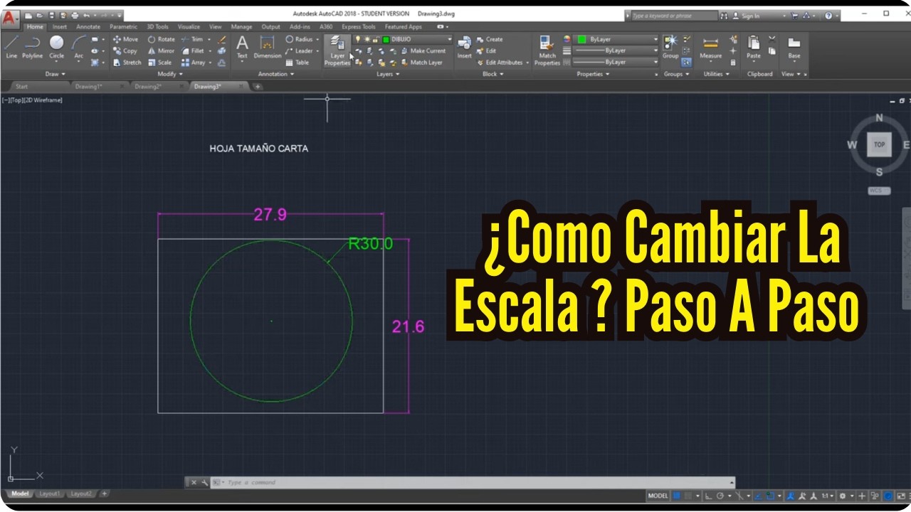 ESCALAR SIN CAMBIAR DIMENSIONES / SCALE WITHOUT CHANGE DIMENSIONS  AUTOCAD
