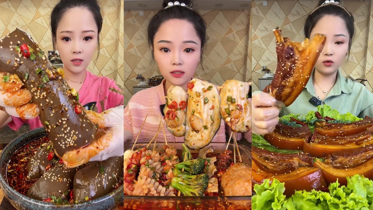 ASMR MUKBANG | Red Braised Pork Belly 