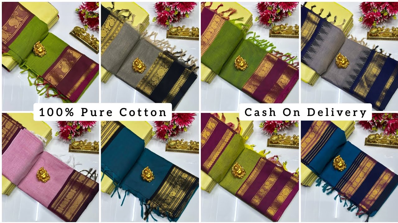 WhatsApp for Order: 9655430091 🪄 Kanji Cotton Saree Collection 🪄 Saree W Running Blouse 900+S #cod