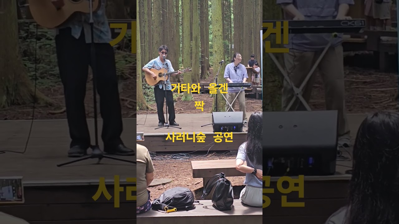 기타와 올겐팀이 사러니숲에서 짝이라는 노래를 불렀습니다.영상 김봉진#제주 #제주환경 #키위뉴스 #제주대표신문 #제주환경일보 #기타와올겐#짝#사려니숲