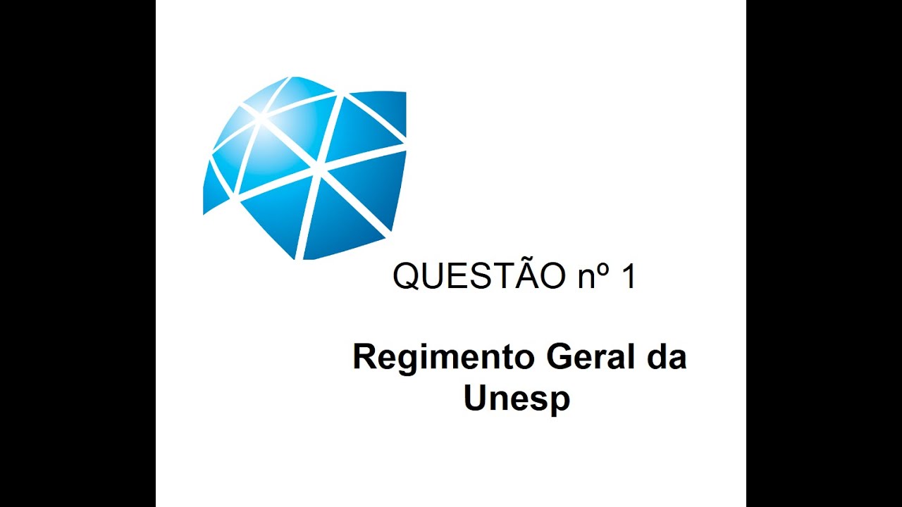 questão 1 REGIMENTO GERAL DA #UNESP