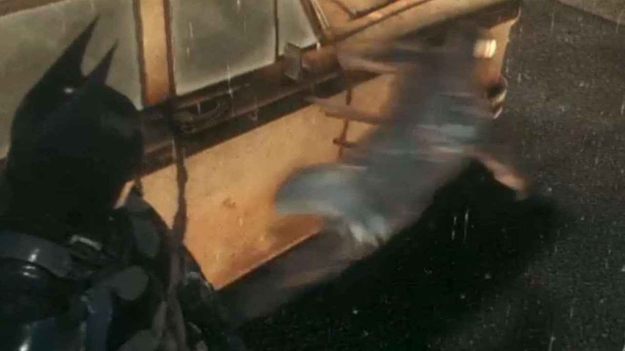 Batman Discovers an Enemy Thug that's Gliched in a Taxi