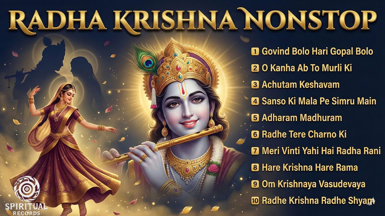 Morning Radha Krishna Bhajans 🌸 | राधे राधे | 10 नॉनस्टॉप शांति भजन | Peaceful Morning Bhajans