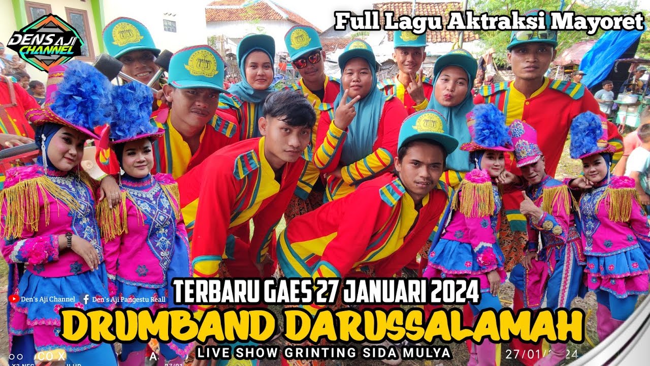 Full Aktraksi Lucu Drumband Darussalamah Kalirahayu Terbaru 27 Januari 2024 Live Desa Sida Grinting