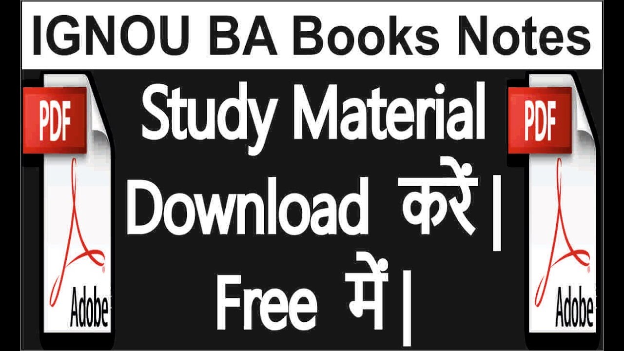 IGNOU BA Books Notes Study Material in Hindi English PDF Download