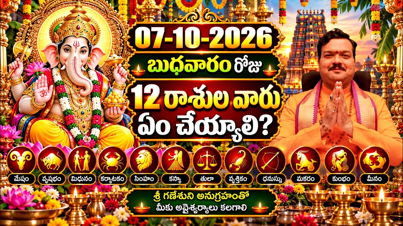 October 7th 2026 Daily Horoscope & Panchangam By Machiraju Kiran Kumar | Machiraju Bhakti