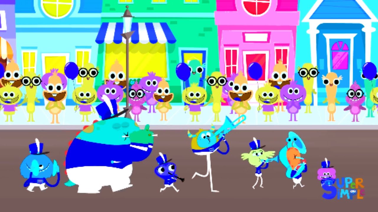 When The Band Comes Marching In Intro Logo Super Simple Songs Sponsored By Klasky Csupo 2001 Effects