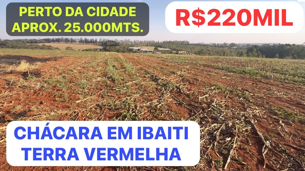 CHÁCARA TERRA VERMELHA BEM LOCALIZADA EM IBAITI-PR R$220MIL
