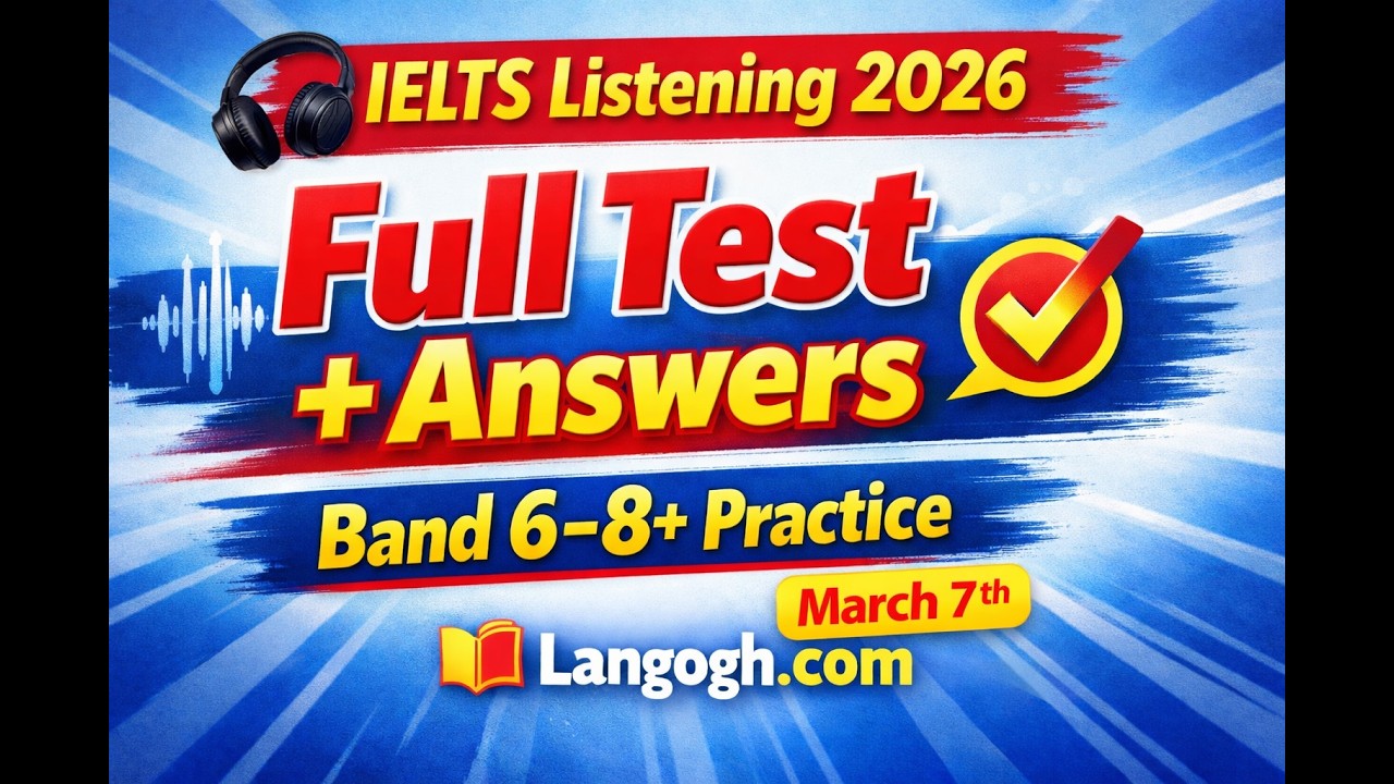 #IELTS #Listening General Training 2026 | Full Test + Answers | Band 6–8 Practice