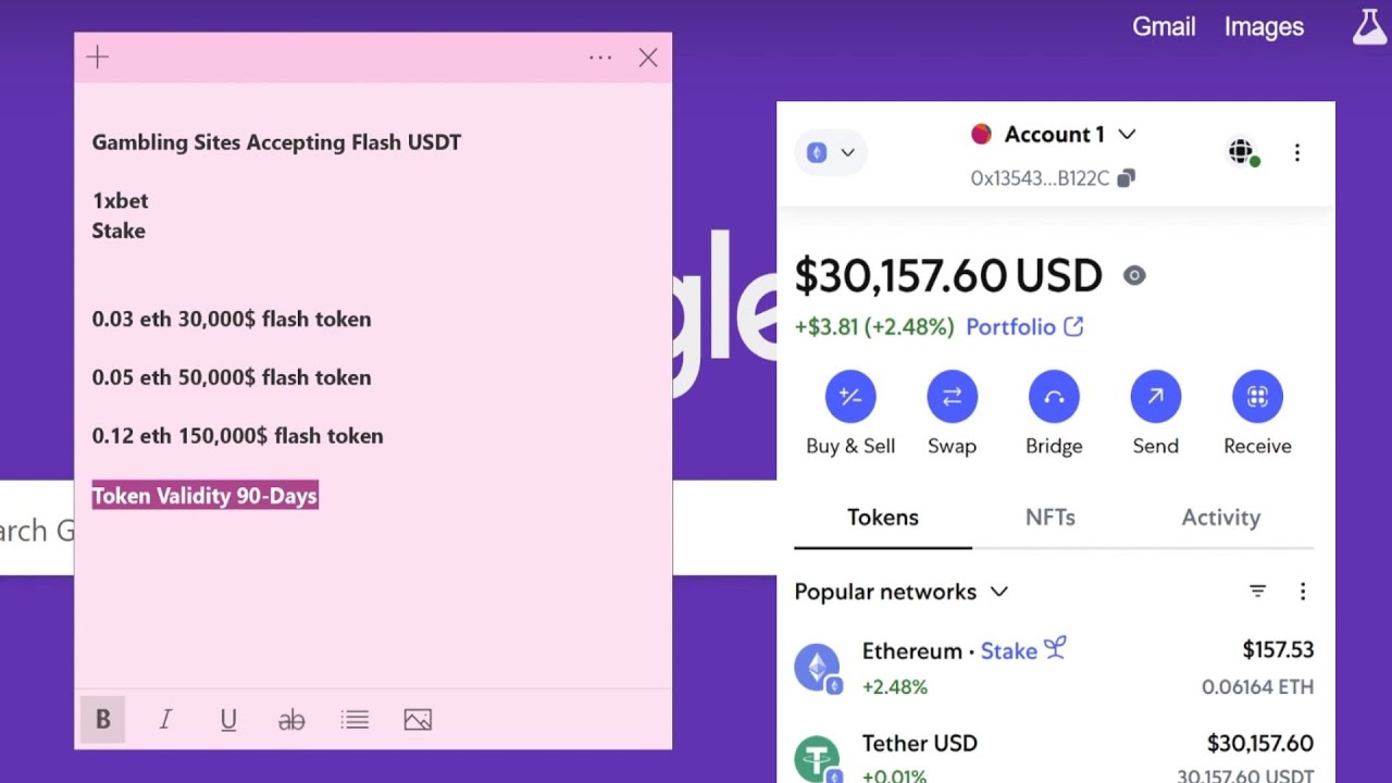 Create Flash USDT TRC20 Tokens | Gambling Sites