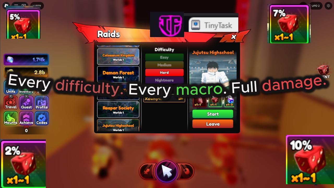 Every difficulty. Every macro. Full damage.