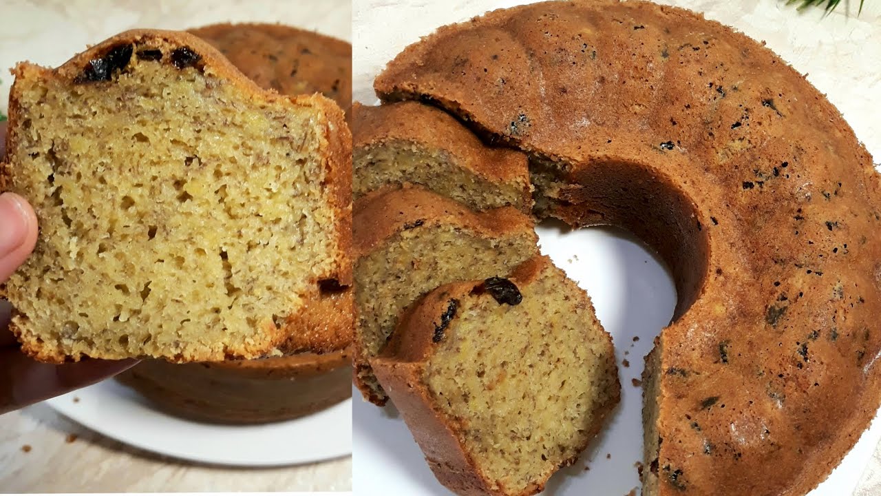 Bolu pisang panggang cuma 4 telur, hasilnya jumbo banget! || cukup pake oven tangkring aja