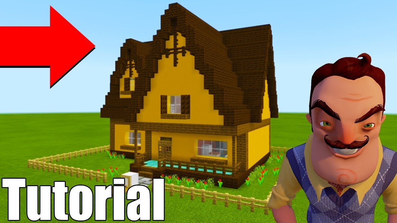 Урок Minecraft: как создать домик игрока Hello Neighbour Alpha 2 &laquo;Hello Neighbour House&raquo;