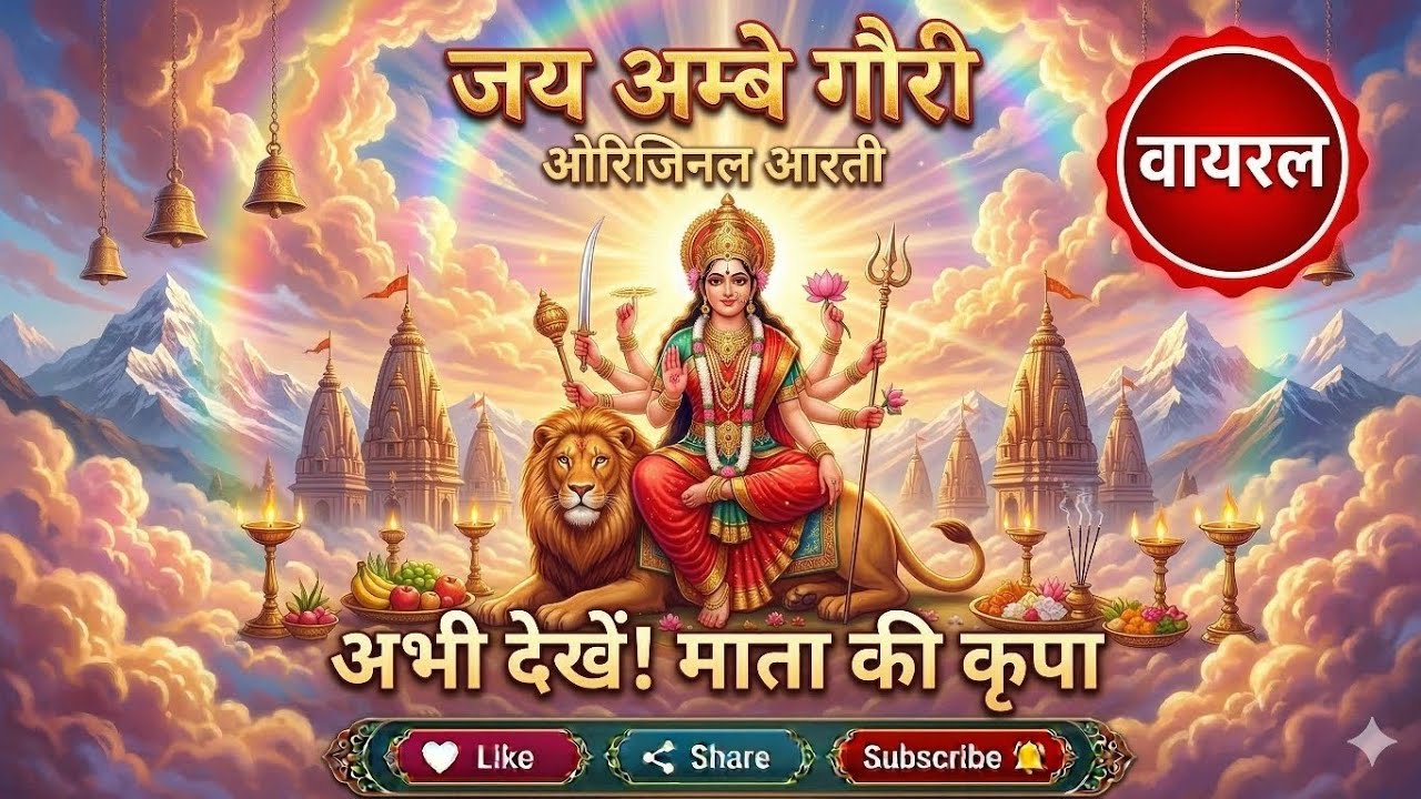 जय अम्बे गौरी 🙏 | नवरात्रि ओरिजनल आरती | Jai Ambe Gauri Original Aarti 2026 | Navratri Bhakti Song