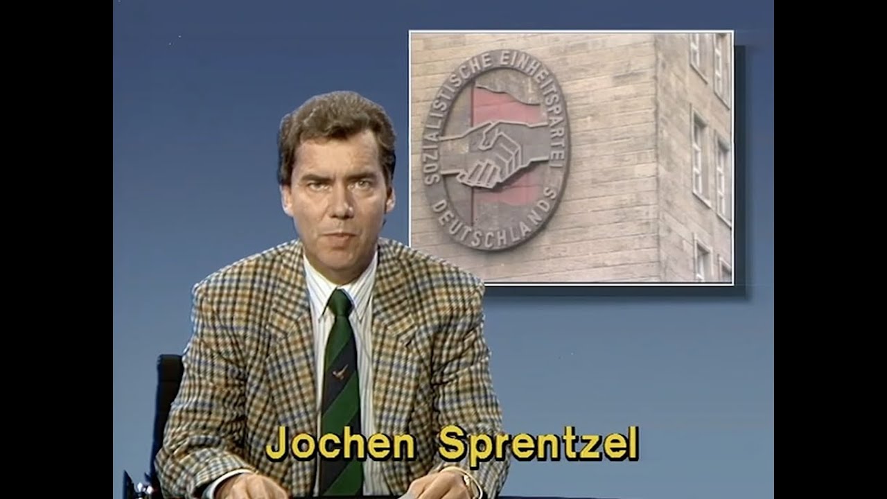 Berliner Abendschau 9. November 1989 / First reports about border opening on Berlin local tv