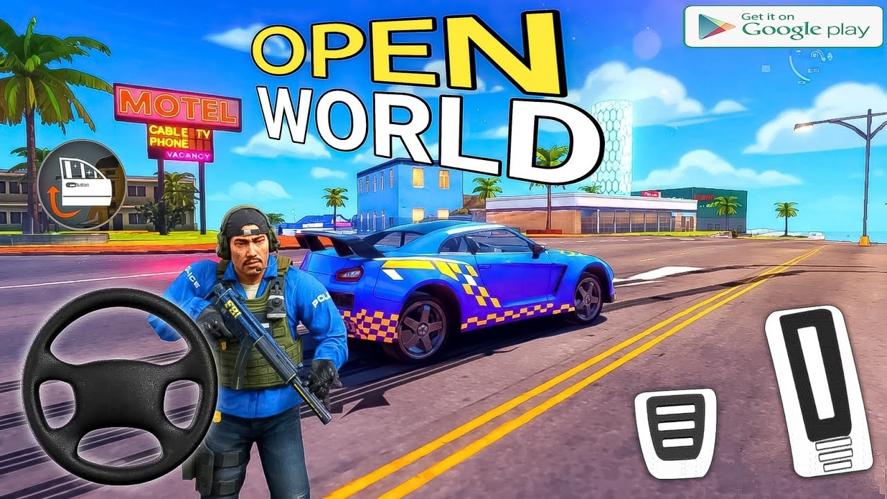 Police Crime Chase Smulator Open World Mode |3D| Full Gameplay ! Android Games 