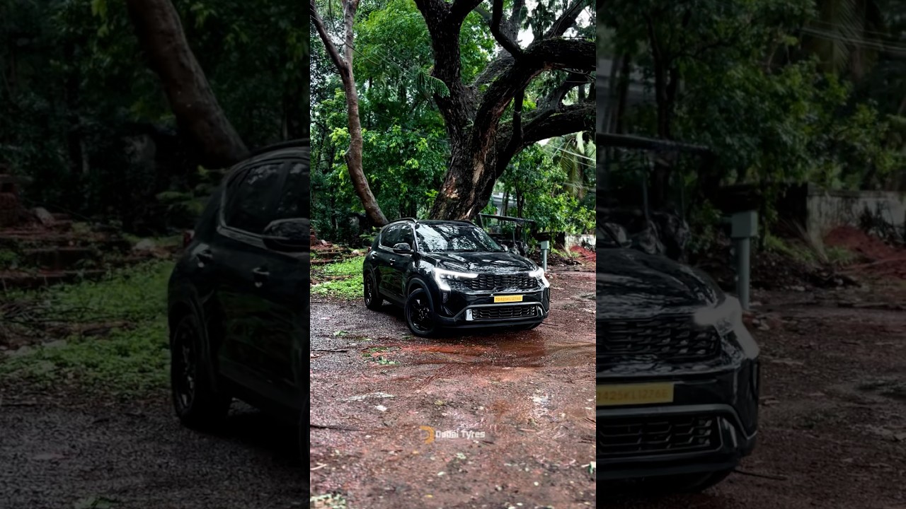 Kia Sonet Fully Blackout | Dubai Tyres #kiasonet #modified #blackcar #trending
