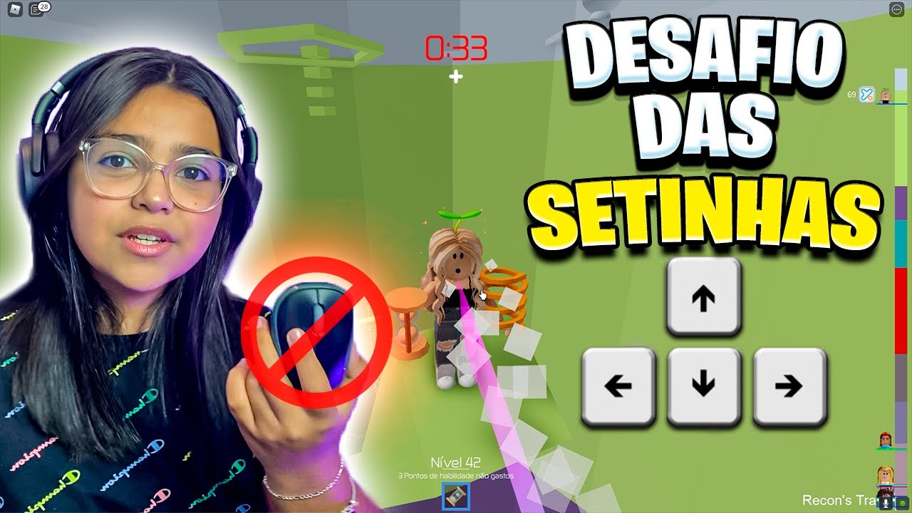 ROBLOX - DESAFIO DAS SETINHAS NO TOWER OF HELL!!!