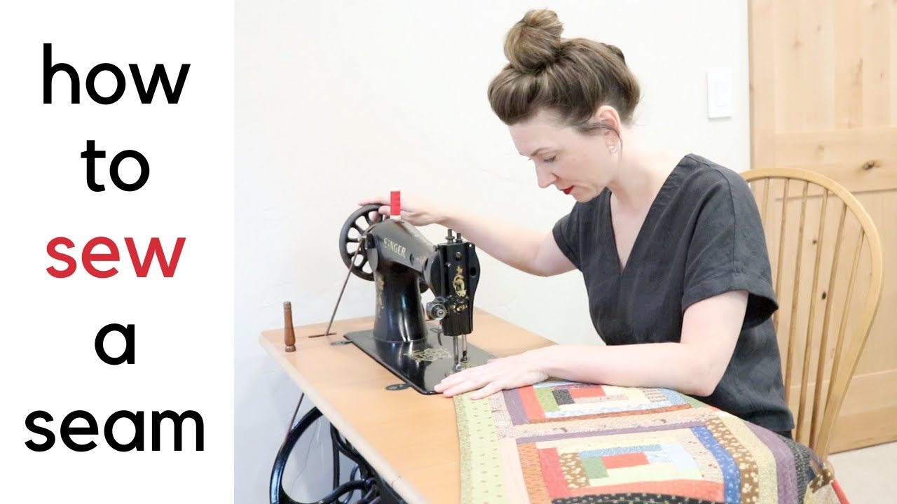 HOW TO SEW A SEAM WITH A SEWING MACHINE  | how to sew a seam for total beginners