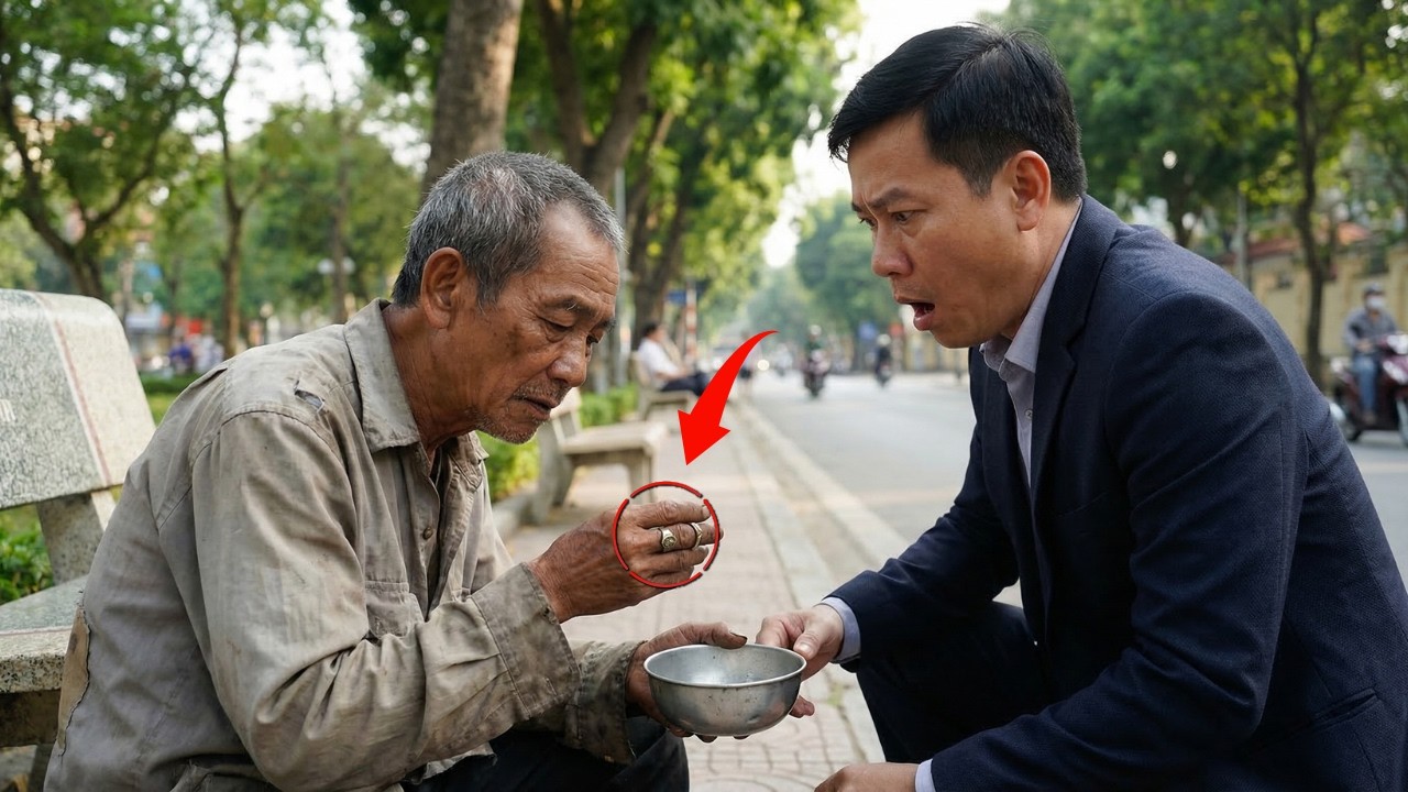Một tỷ phú kinh ngạc khi phát hiện chiếc nhẫn của cha mình được một người ăn xin già đeo, và hóa ra.