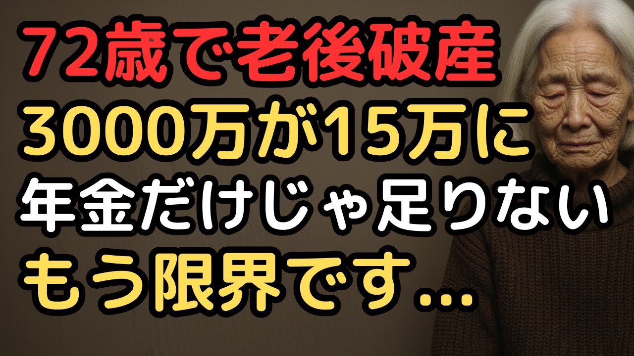 老後資金3000万でも年金生活で老後破産  72歳夫婦に訪れた地獄の老後生活