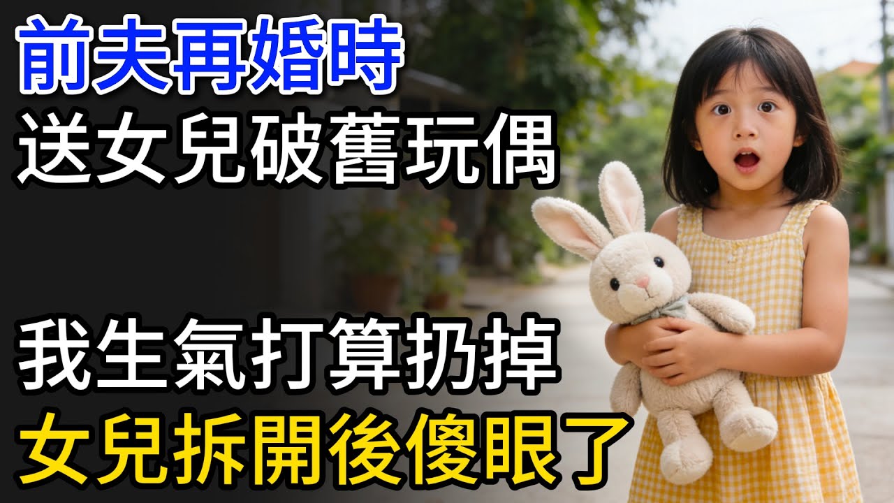 前夫再婚時，送女兒破舊玩偶，我生氣打算扔掉，女兒拆開後傻眼了
