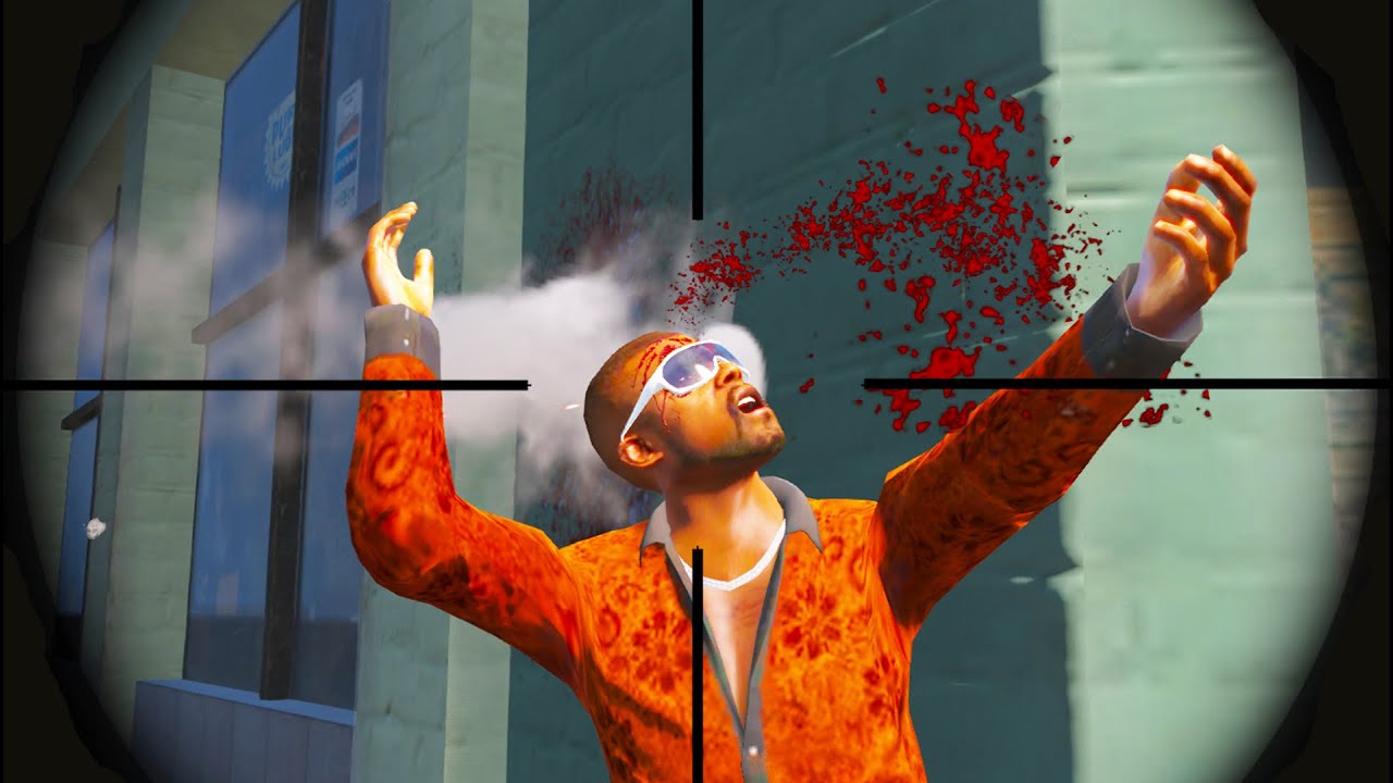 GTA 5 -  Slow Motion Sniper Kill Compilation Eps.109 ( Euphoria Physics  )
