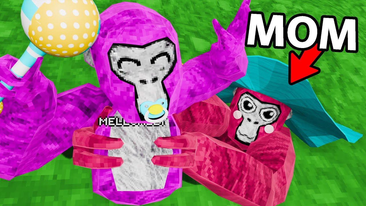 Играю в гориллу с мамой