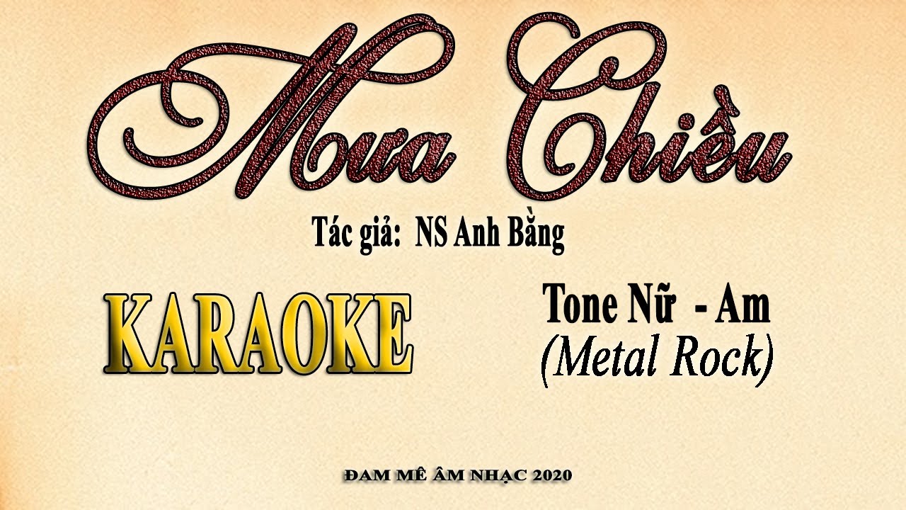 Karaoke MƯA CHIỀU Tone Nữ | Metal Rock |