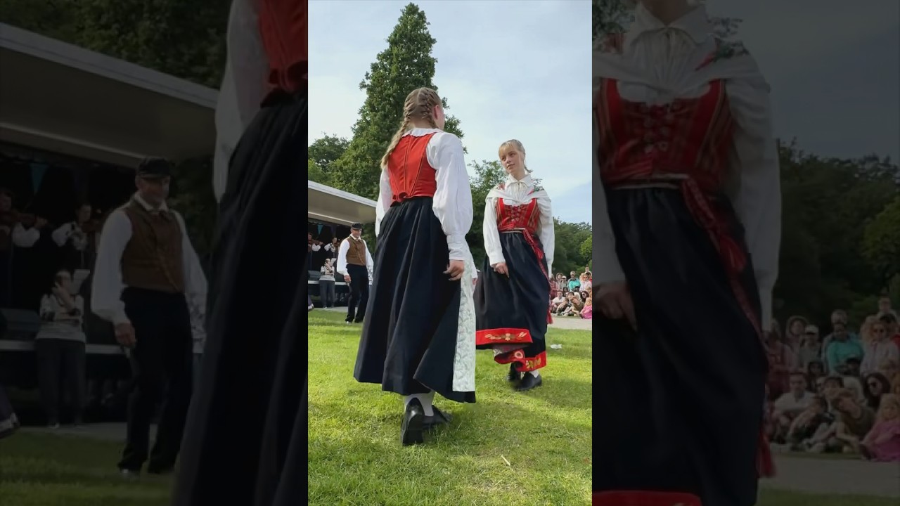 Swedish Traditional Midsummer folk dance celebration 2024 🇸🇪 in Slottsskogen, Göteborg🪻🌸 #shorts