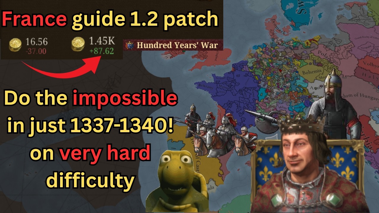 EU5 - Best France early game guide - Patch 1.2 - 100 year war & economy transformation.