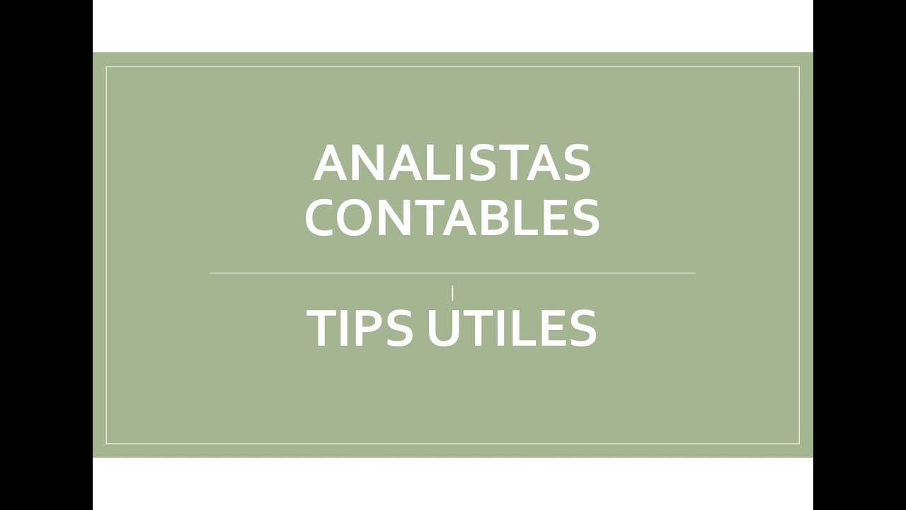 Tips para puesto de Analista Contable