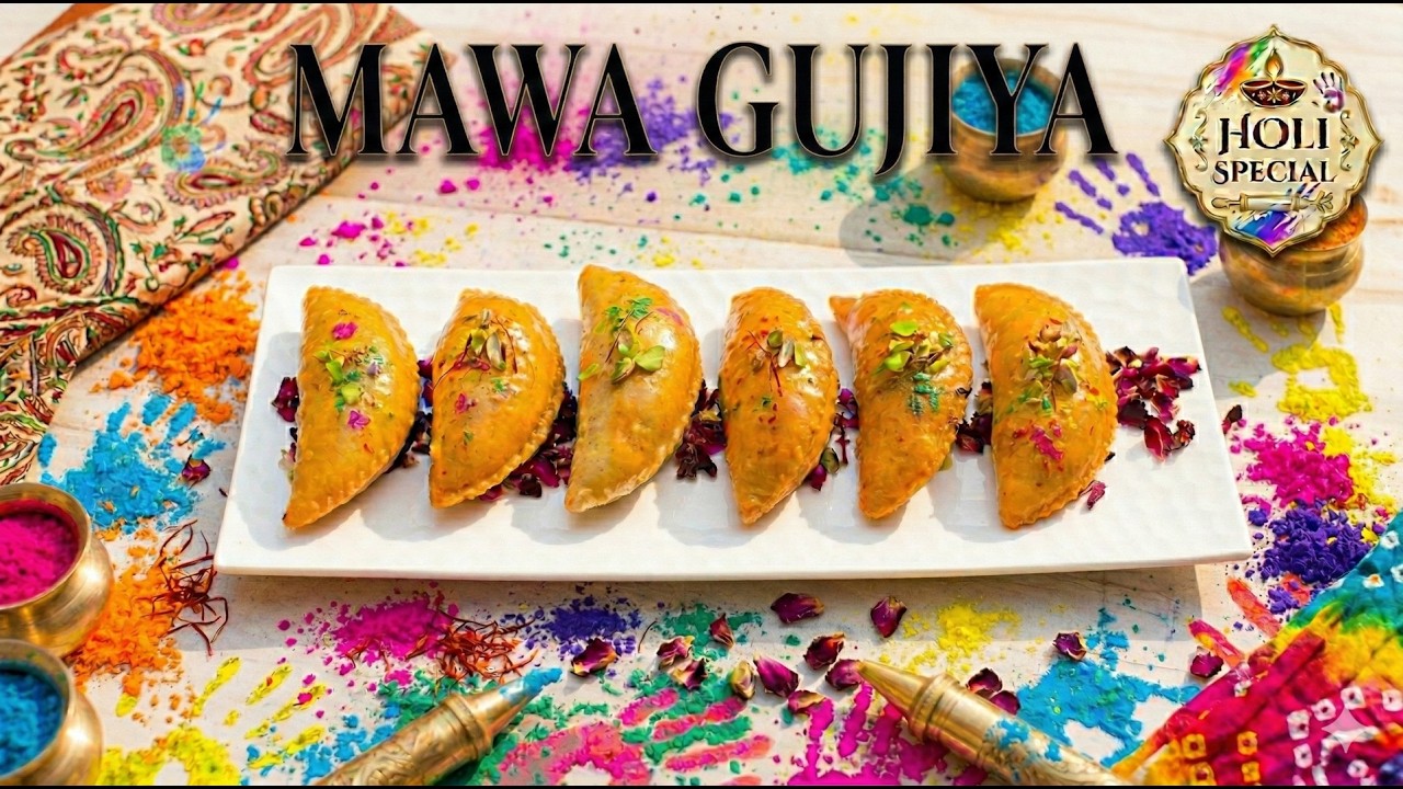 Holi Special: Authentic Mawa Gujiya Recipe | Neeruvaishalirecipebox