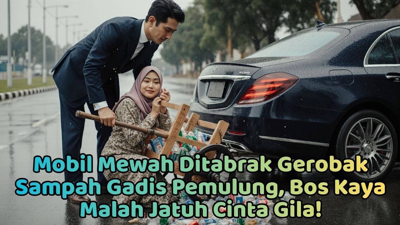 Mobil Mewah Ditabrak Gerobak Sampah Gadis Pemulung, Bos Kaya Malah Jatuh Cinta Gila!