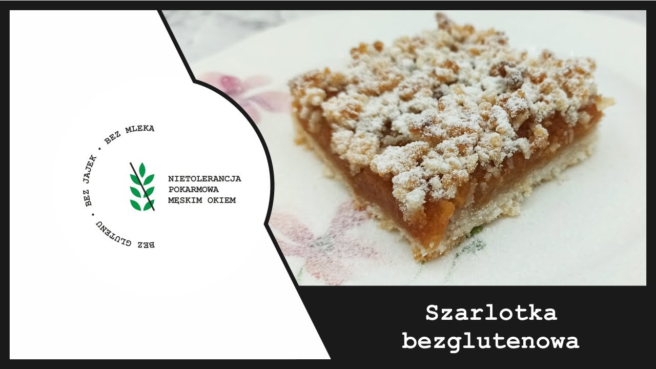 Szarlotka bez glutenu bez jajek bez mleka na kruchym cieście