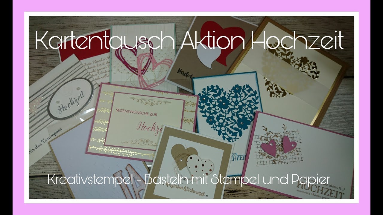 Was ist ein Kartenswap? Kartentausch Thema Hochzeit bei Birgit`s Kreativstempel und Gewinnverlosung