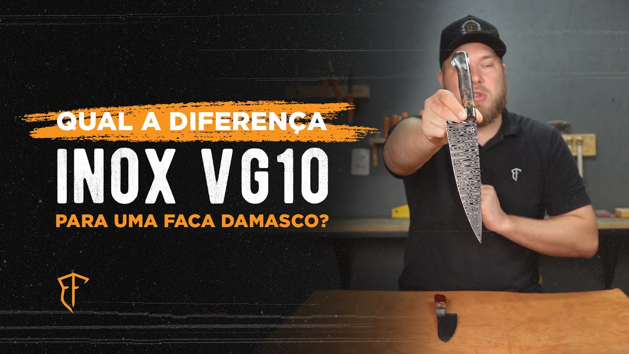 Qual a diferença para a faca em aço Damasco para a faca em damasco Inox VG10 ?